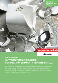 Titelblatt des Unterrichtsmaterials Haftpflichtversicherung