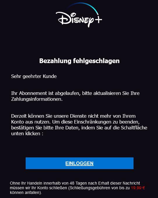 Disney+ Phishing