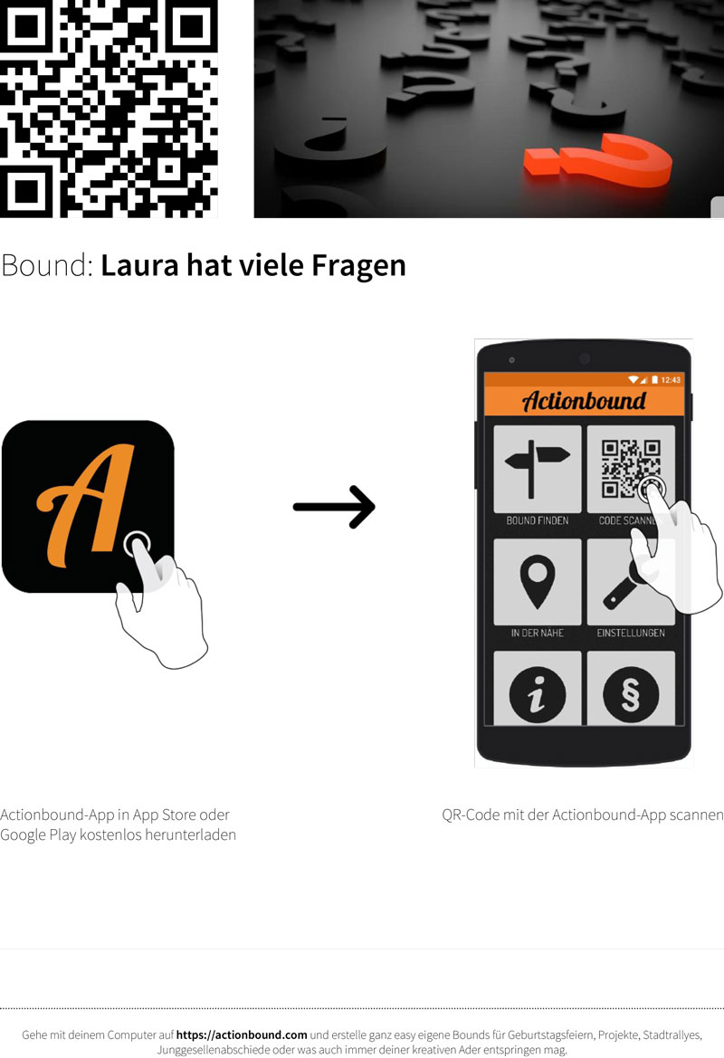 OR-Code und Infos zum Starten der Smartphone- Rallye