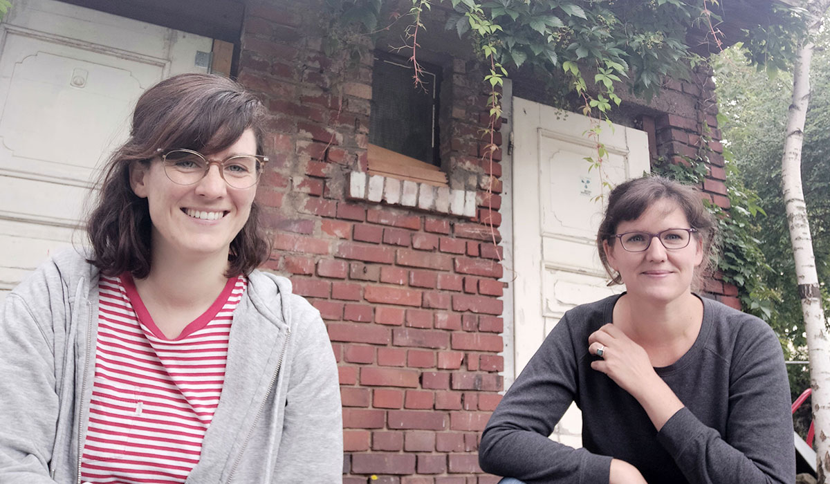 Die Projektmitarbeiterinnen im Quartier Darmstadt Pallaswiesen- und Mornewegviertel: Lea Ziegler und Eva Kerwien