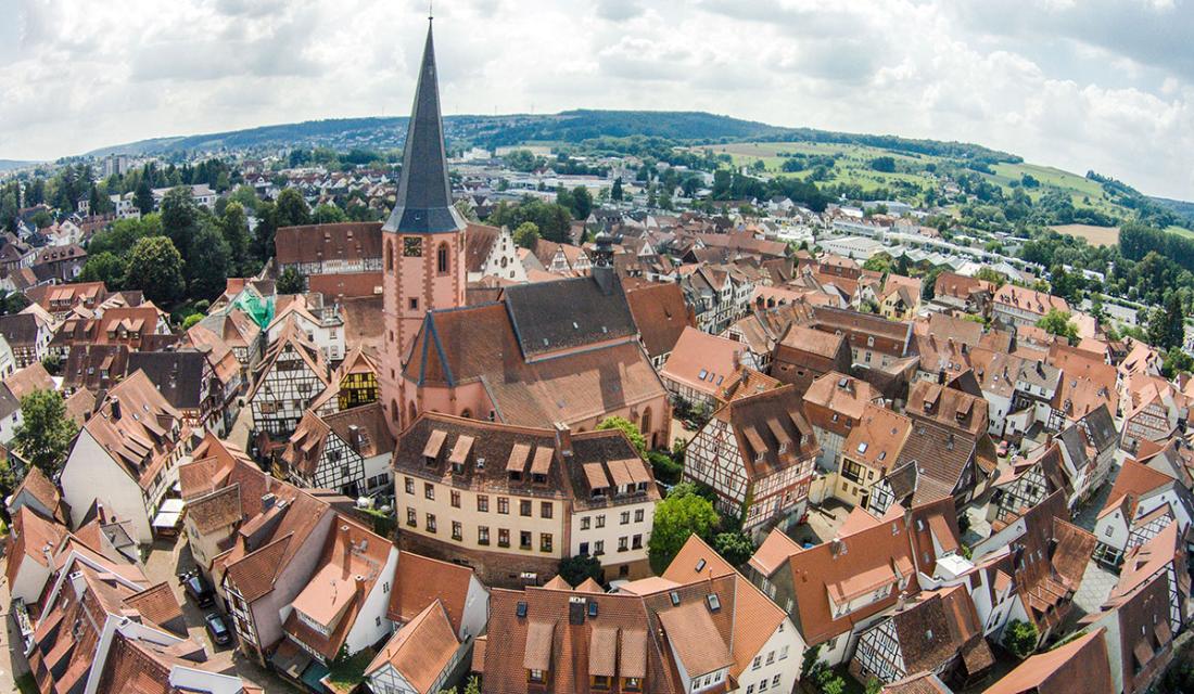Michelstadt im Odenwald, Luftaufnahme