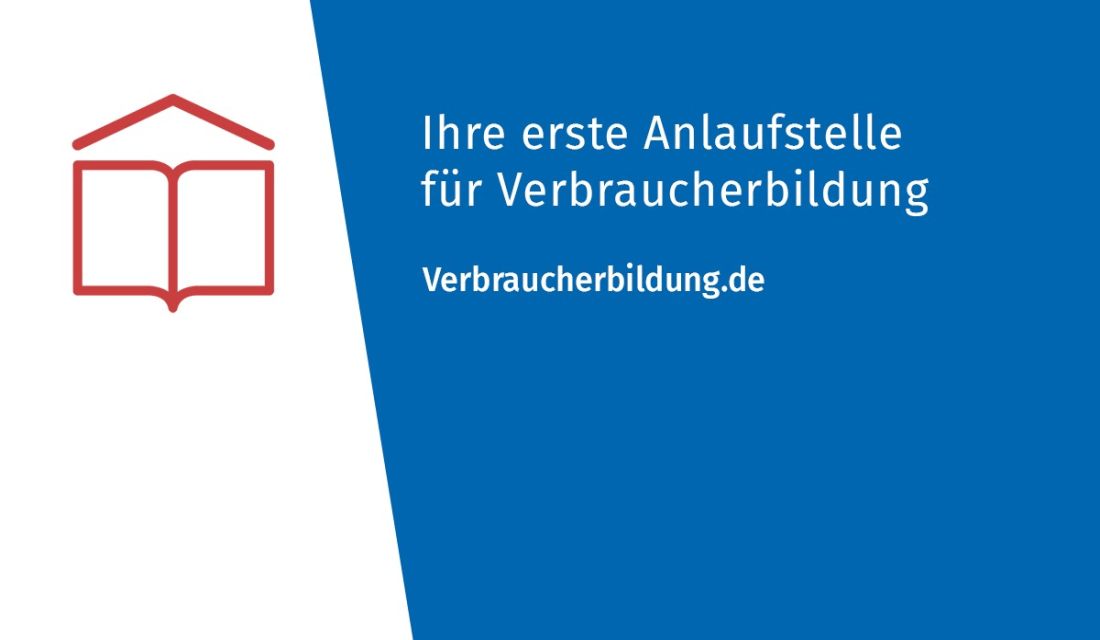 verbraucherbildung.de - Ihre erste Anlaufstelle für Verbraucherbildung - Logo und Claim 