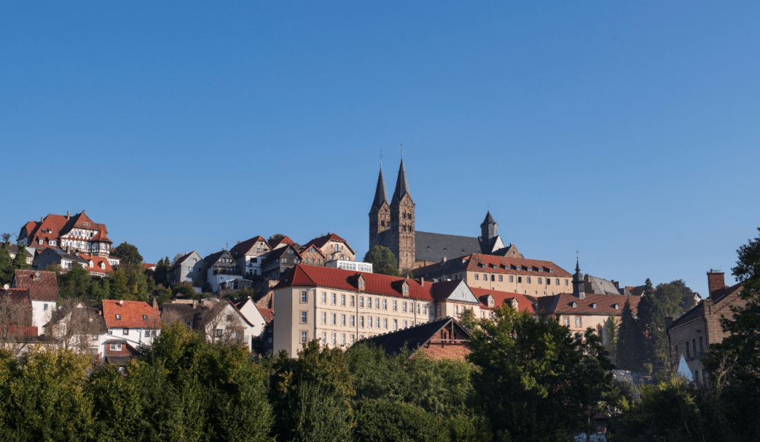 Panoramaansicht der Stadt Fritzlar in Hessen