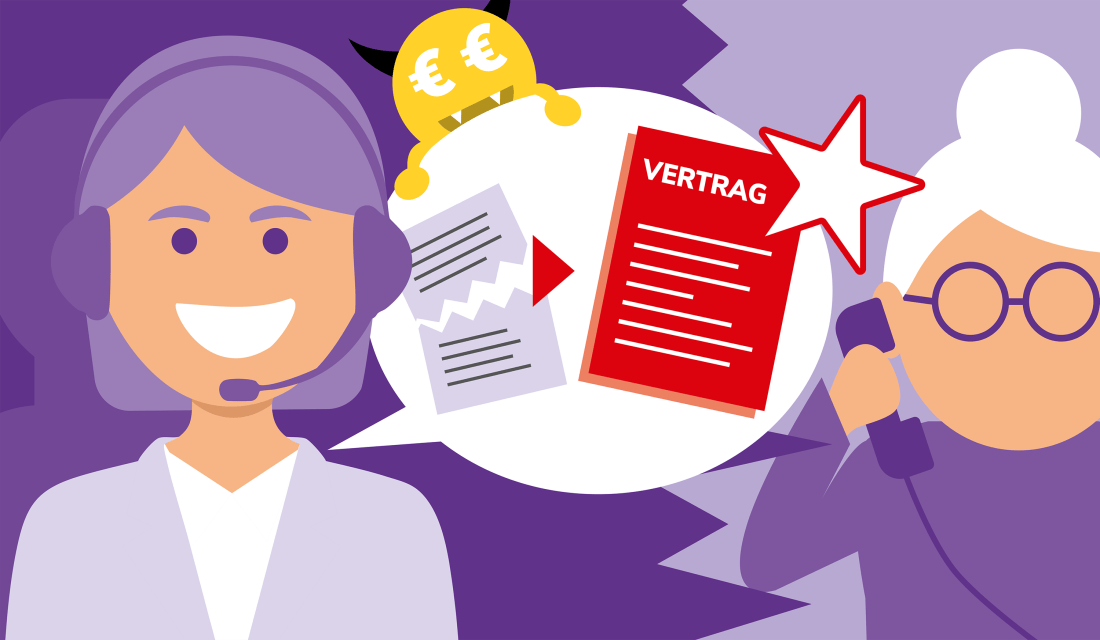 Veraltete oder auslaufende Verträge werden häufig telefonisch in Neuverträge umgewandelt, um Kundinnen und Kunden so länger halten zu können.