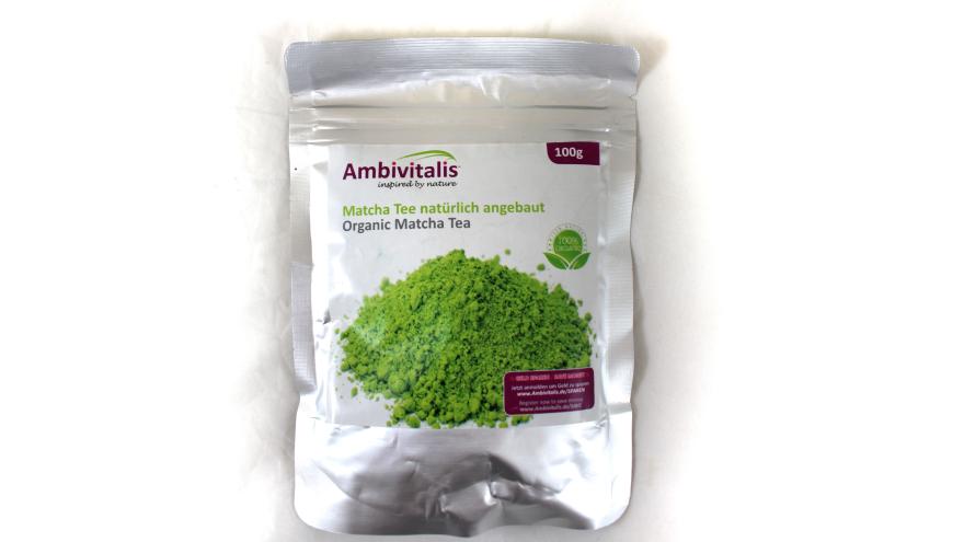 Ambivitalis Matcha Tee Verpackung Frontsteite