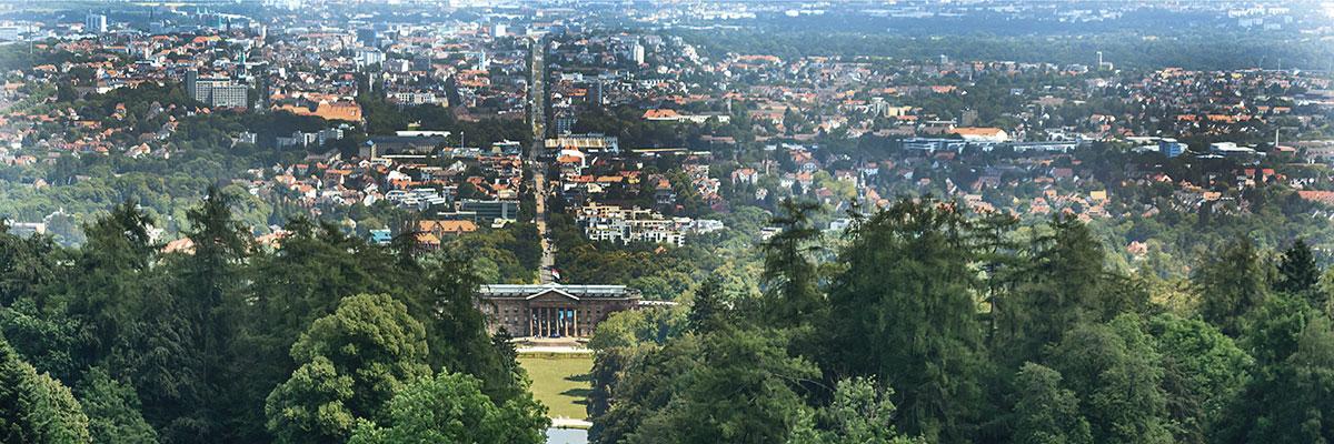 Panorama Kassel vom Bergpark Wilhelmshöhe aus