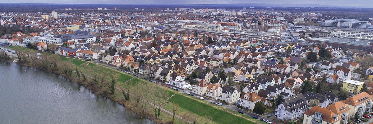 Luftbild von Rüsselsheim am Main