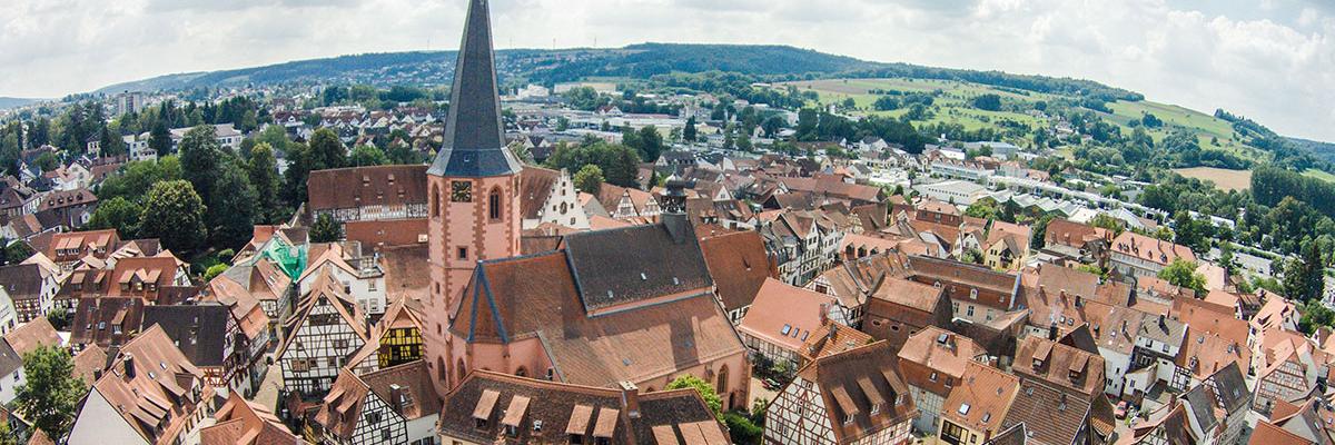 Michelstadt im Odenwald, Luftaufnahme