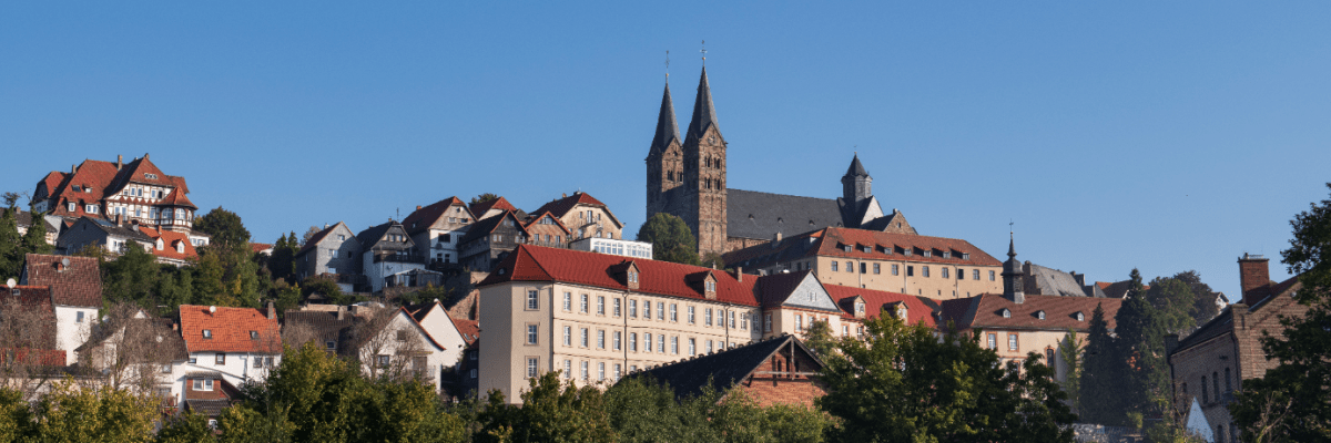 Panoramaansicht der Stadt Fritzlar in Hessen