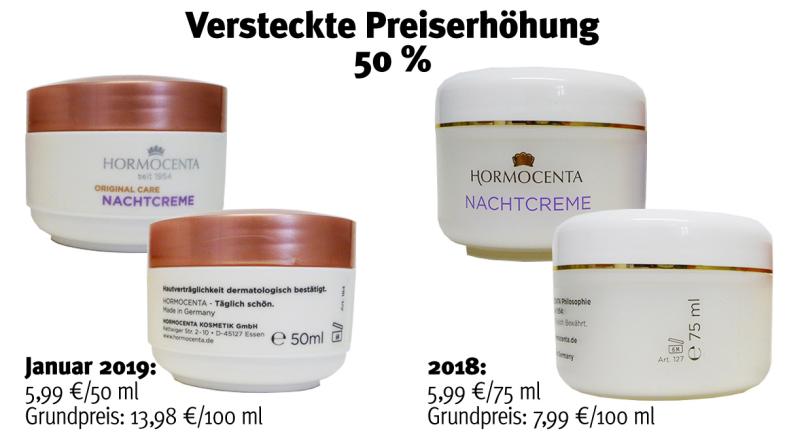 Zwei Packungen Hormocenta Nachtcreme