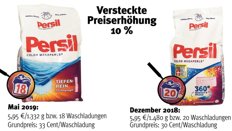 Zwei Packungen Waschmittel von Persil