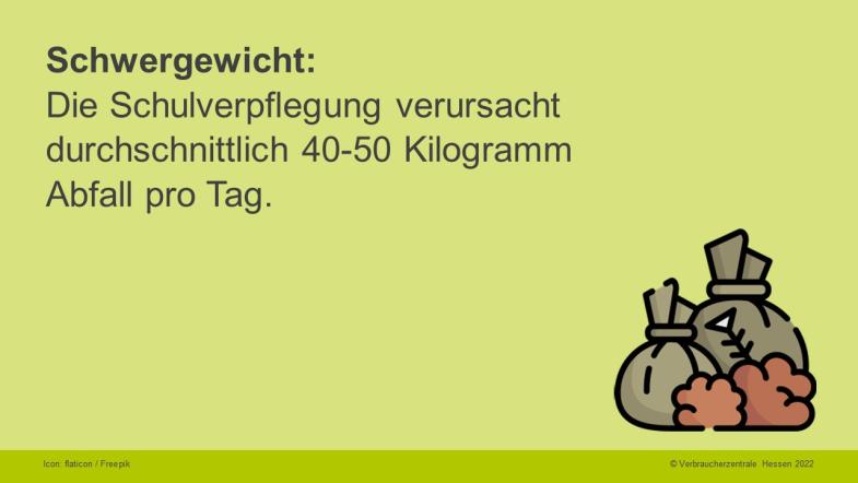 Schwergewicht: Die Schulverpflegung verursacht durchschnittlich 40-50 Kilogramm Abfall pro Tag.