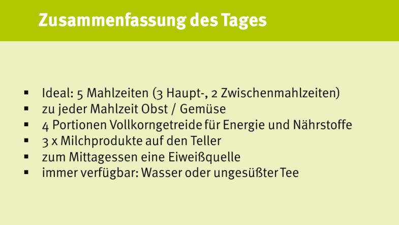 Kitaverpflegung Mahlzeiten Zusammenfassung