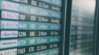 Anzeige am Flughafen