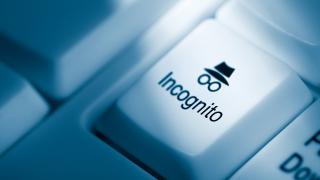 Taste mit der Aufschrift "Inkognito"